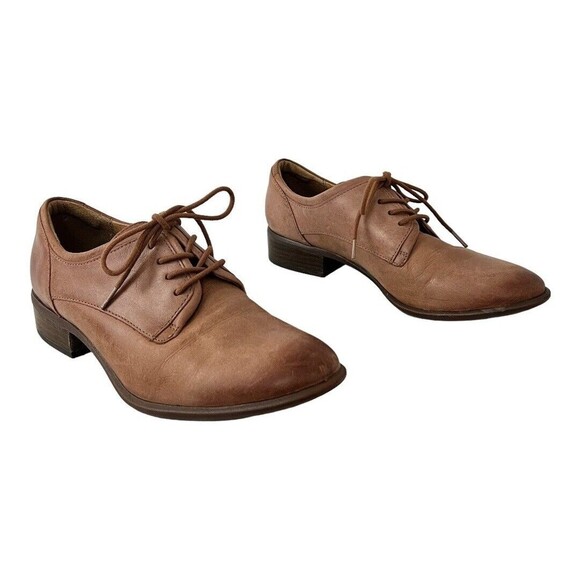Sofft Shoes Womens Size 7.5 Cognac Brown Sweden Lace Up Oxford - Picture 1 of 8